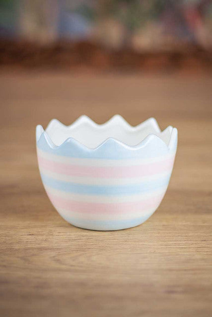 Porta objeto fundo porcelana rosa/azul - 10 cm